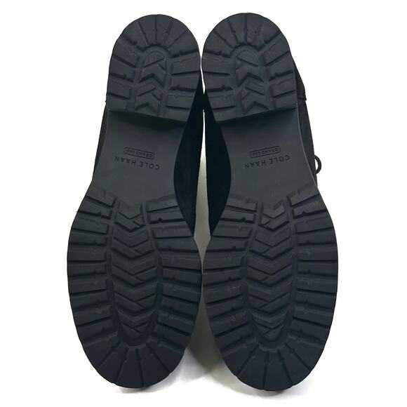 Cole Haan Camea II Waterproof Combat Boots Black Suede Womens Size 7.5B New $290 - Picture 12 of 12